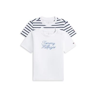 Erstausstattungspaket TOMMY HILFIGER, Mädchen, Gr. 62, weiß (schwarz night navy), Jersey, Obermaterial: 93% Baumwolle, 7% Elasthan, unifarben, KOB Set-Artikel Erstausstattungspaket, für Babys