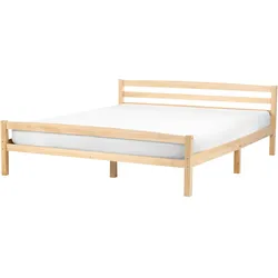 BETT mit Lattenrost 160/200 Kiefernholz Hellbraun Echallon
