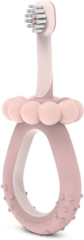 Suavinex Baby Training Toothbrush brosse à dents pour enfant 0-2 y Pink 1 pcs