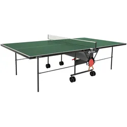 Sponeta Outdoor Tischtennisplatte mit Schlägerset und Abdeckhülle grün