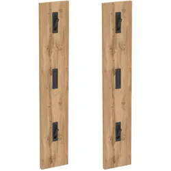Tchibo - 2 Hakenpaneele »Saga« - 19,5x2,5x109cm - schwarz -