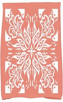 E by Design 18 x 30 Inch Cuban Tile 3 Geometric Print Kitchen Towel