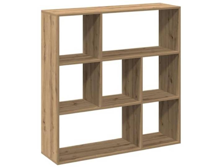 Regal, Raumteiler aus Holz, 102 x 29 x 103,5 cm, 7 Geometrisches Design, vielseitige Aufbewahrung, Wandbefestigung inklusive, einfache Wartung, mehrfache Verwendung