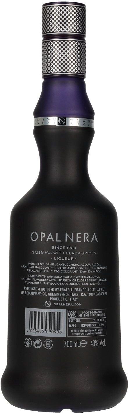 Opal Spirits Opal Nera Sambuca with Black Spices Liqueur 40% Vol. 0,7l