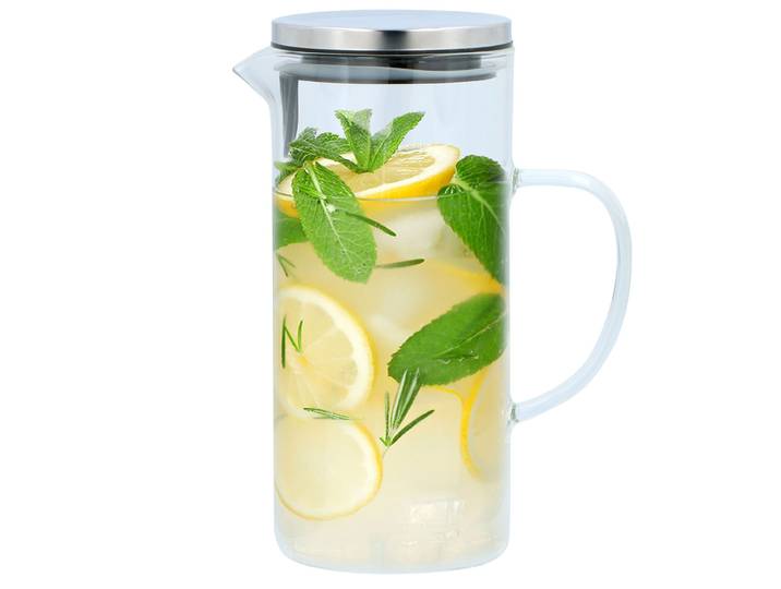 Glaskaraffe, 1,3 Liter mit Deckel