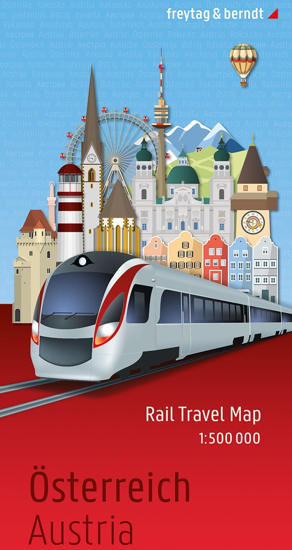 Carte ferrovière - Autriche   Freytag & Berndt