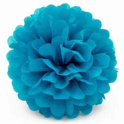 Creativery 1 Pompons 25cm Seidenpapier Pompoms Papierblumen Hängedeko Partydeko Kugeln Helltürkis