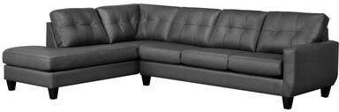Gibson Top-Grain Leather Tufted Sectional Sofa