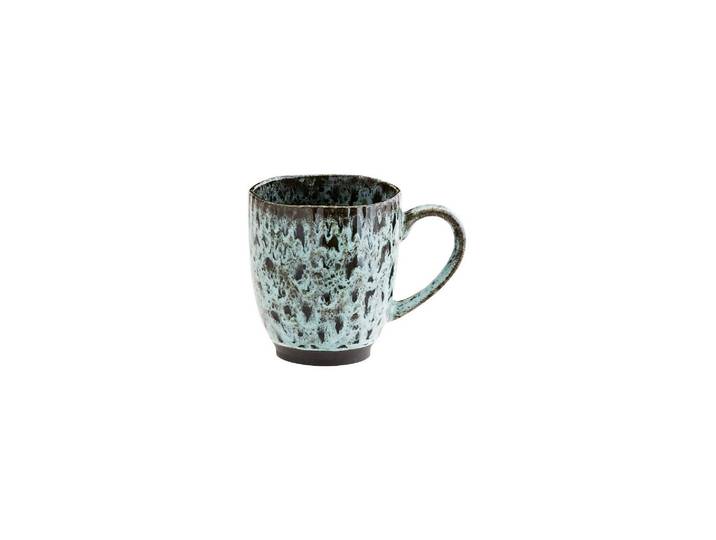 Mug en céramique bleu, à motifs - Madam Stoltz, Ocean - Ø10xH11 c
