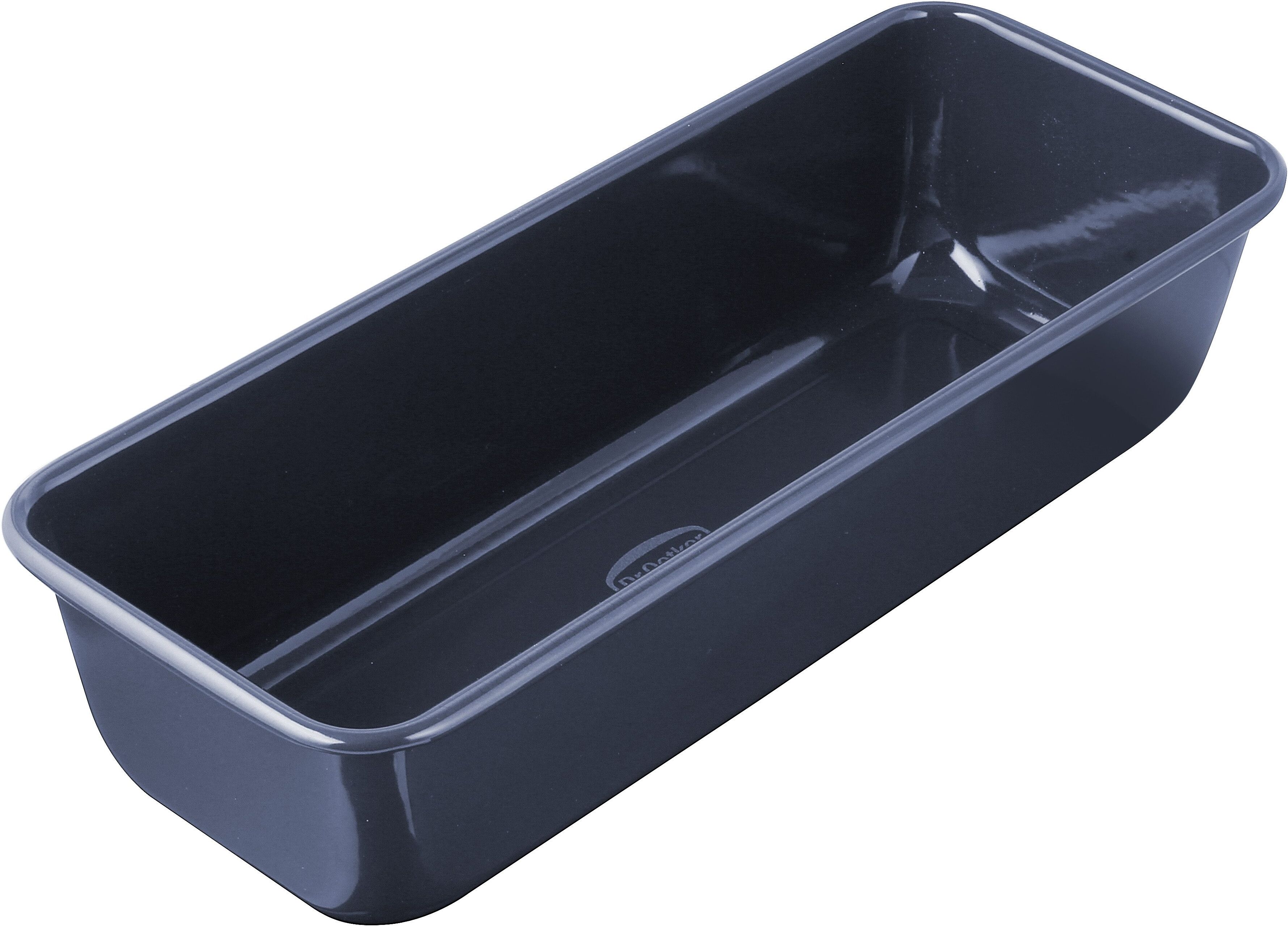 Kastenform "Back-Liebe Emaille", blau, B:13cm L:30cm, Stahlblech, DR. OETKER KÜCHENHELFER, Küchenformen, Kastenform, Masse 30 x 13 cm blau B/H/L: 13cm x 7,5cm x 30cm