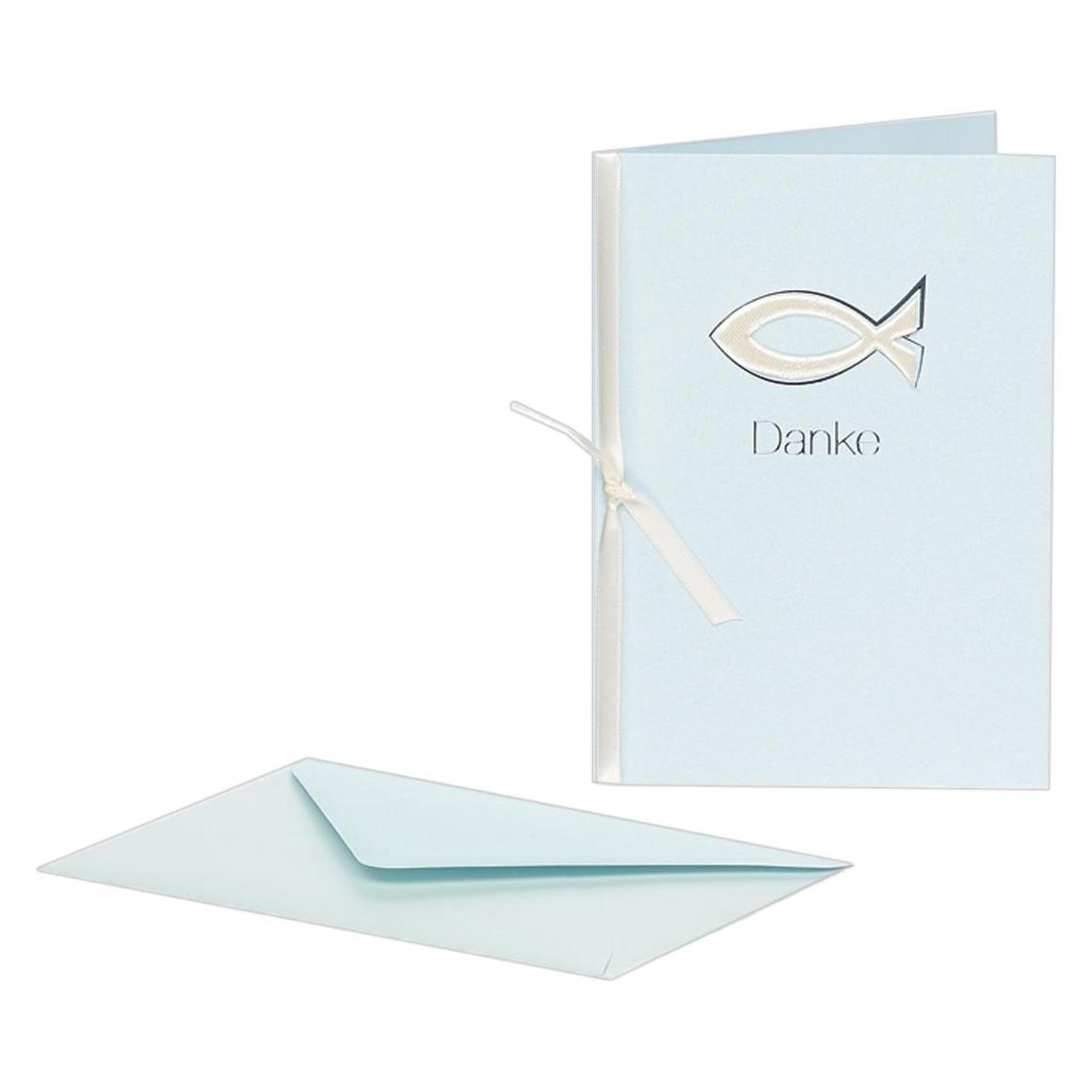 Magni Rössler Papier Dankeskarten für Kommunion / Konfirmation B6 (3 Stück inkl. Einlegeblatt und Umschlag (6 Stk.) (33648041)
