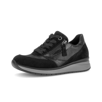 Sneaker GABOR "Sneaker low", Damen, Gr. 39, schwarz, Schuhe Sneaker