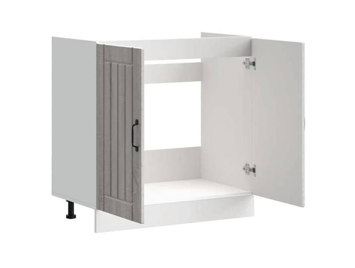 Moderne Meuble de base de lavabo SWEETY Meuble-lavabos Lucca sonoma gris bois d'ingénierie 80x46x81.5 cm MM1853