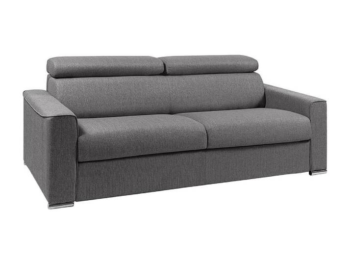 Canapé convertible polyester 4 places gris}