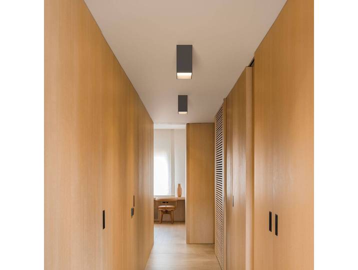 Vibia LED Deckenlampe Structural, dimmbar, alu / grau / zink, für Wohn- / Esszimmer, Aluminium, Modern, LED Deckenleuchte