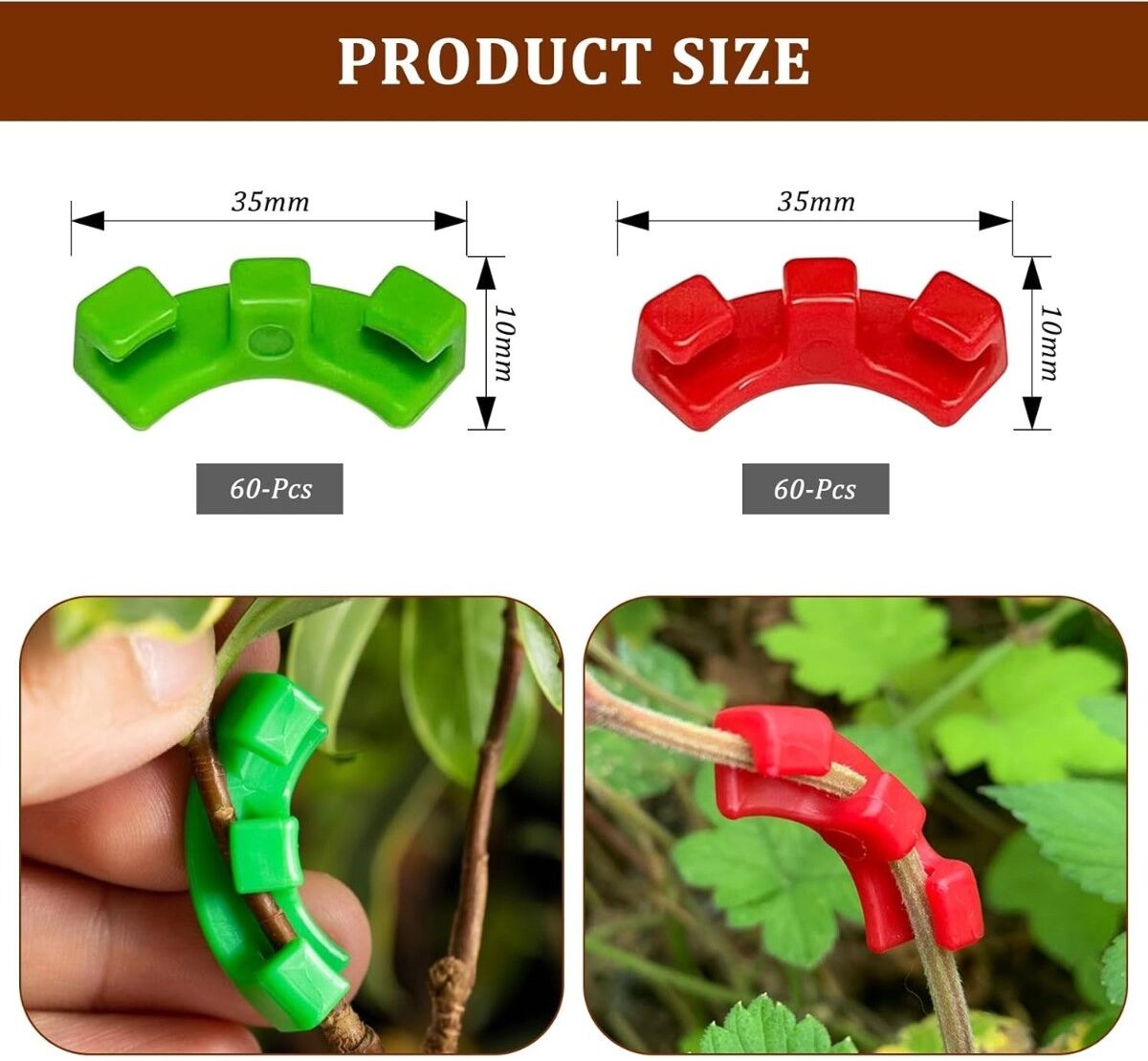 INF 90-Grad Pflanzenclips 50 Stück - ABS Stützclips für Tomaten- und Rankpflanzen, Schnellklemme, Weiß