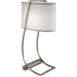 Elstead Lighting, Tischlampe, Lex Tischleuchte E27 Gebürsteter Stahl (E27)