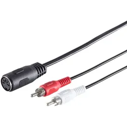 5-pol. DIN-Buchse - 2 Cinchstecker, 0,2m