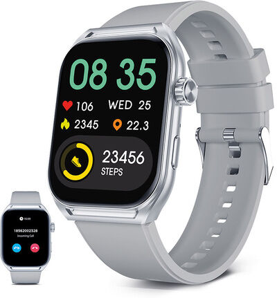 Ksix BXSW28B smartwatch e orologio sportivo 5,23 cm (2.06'') AMOLED Digitale 401 x 502 Pixel Touch screen Grigio