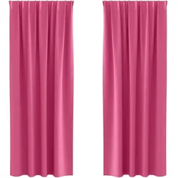 vidaXL Verdunkelungs-Vorhänge mit Ringen 2pcs Helles Pink