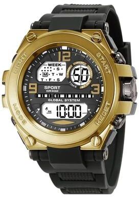 Uplift Picks Mens Digital Sports Watch With Stopwatch And Calendar gold