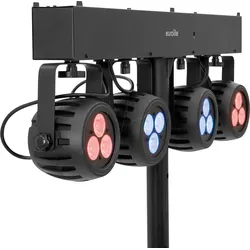 EURO 42109606 - Kompakt-Lichtset mit 4 RGBW-Spots
