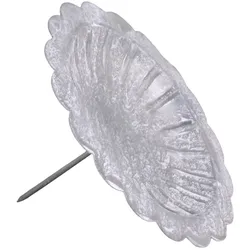 Chic Antique Kerzenhalter für Stumpenkerze mit Spieß, H6,5/Ø10,5 cm, antique zink