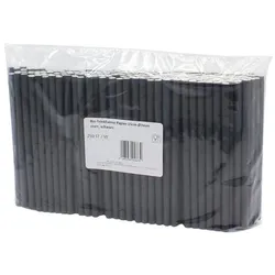 500x Trinkhalme Papier Cocktail 15 cm Ø 7 mm schwarz