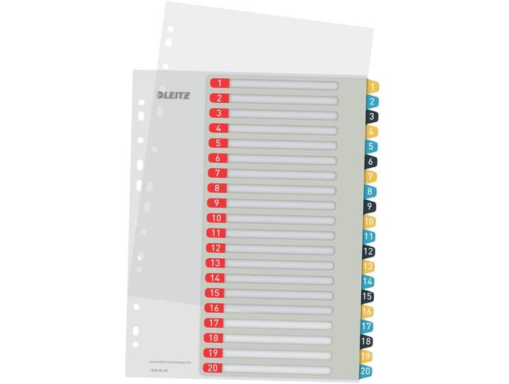 Registerblätter Leitz Cosy 1-20 - Farbe: Mehrfarbig - Registerblätter
