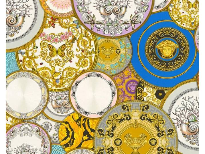 PORSELEINEN BORDEN BEHANG Design - meerkleurig metallic - A.S. Création Versace 3