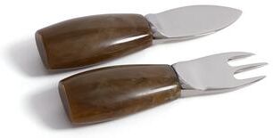 Zodax Boxed Cheese Knife Set with Resin Handles, 2-Piece