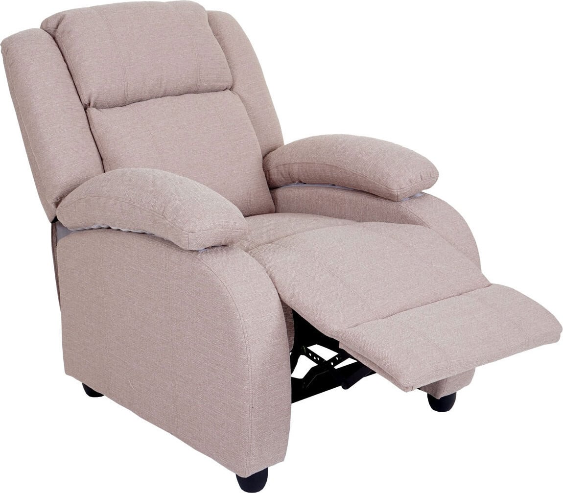 Mendler Tv-stoel Lincoln, fauteuil in crème-grijs textiel
