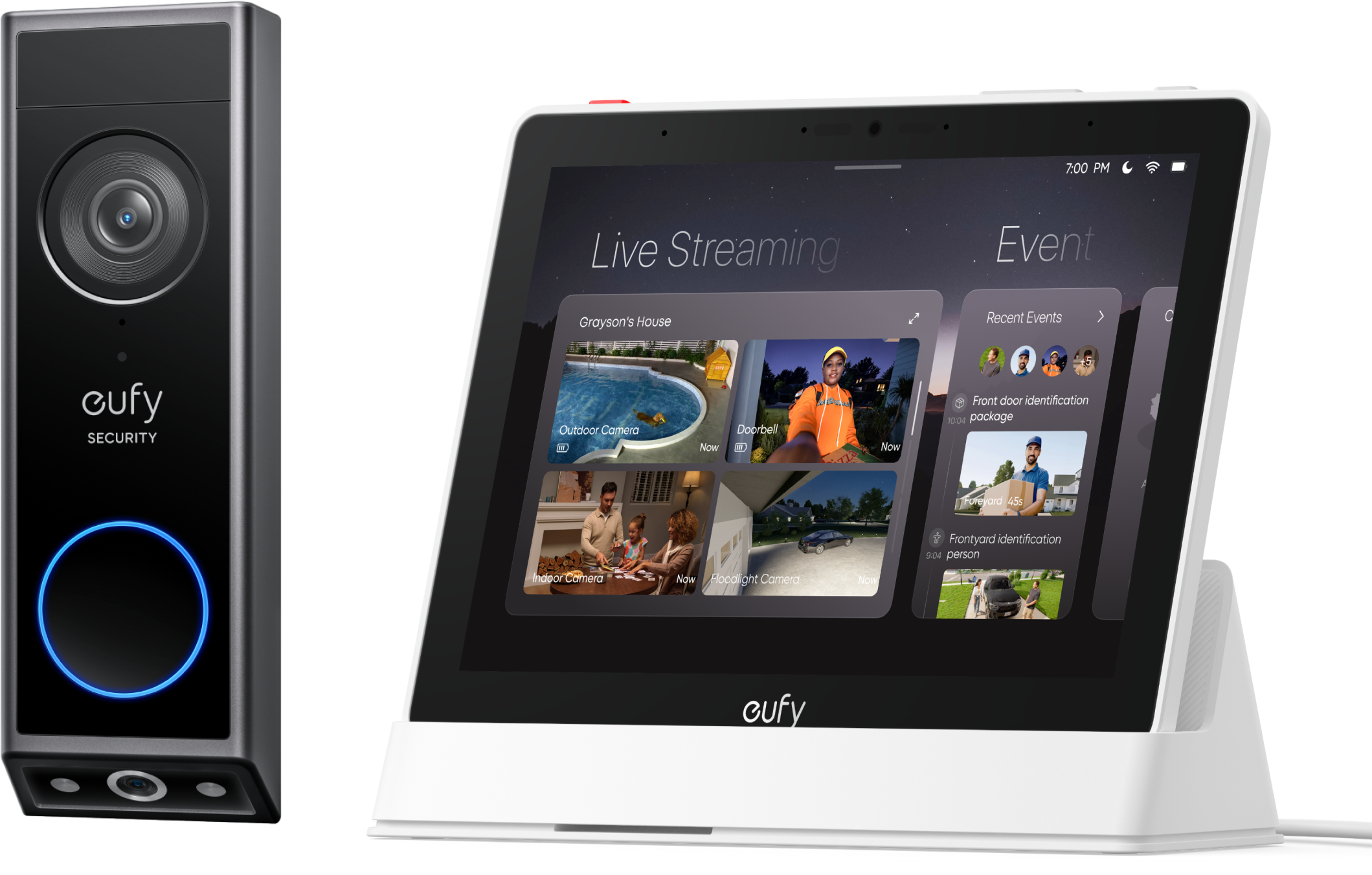 eufy Smart Display E10 + Video Doorbell E340 White