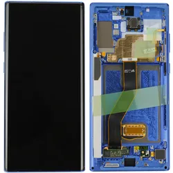LCD Kompletteinheit inkl. Frontcover für Samsung Galaxy Note 10+ N975F, blau