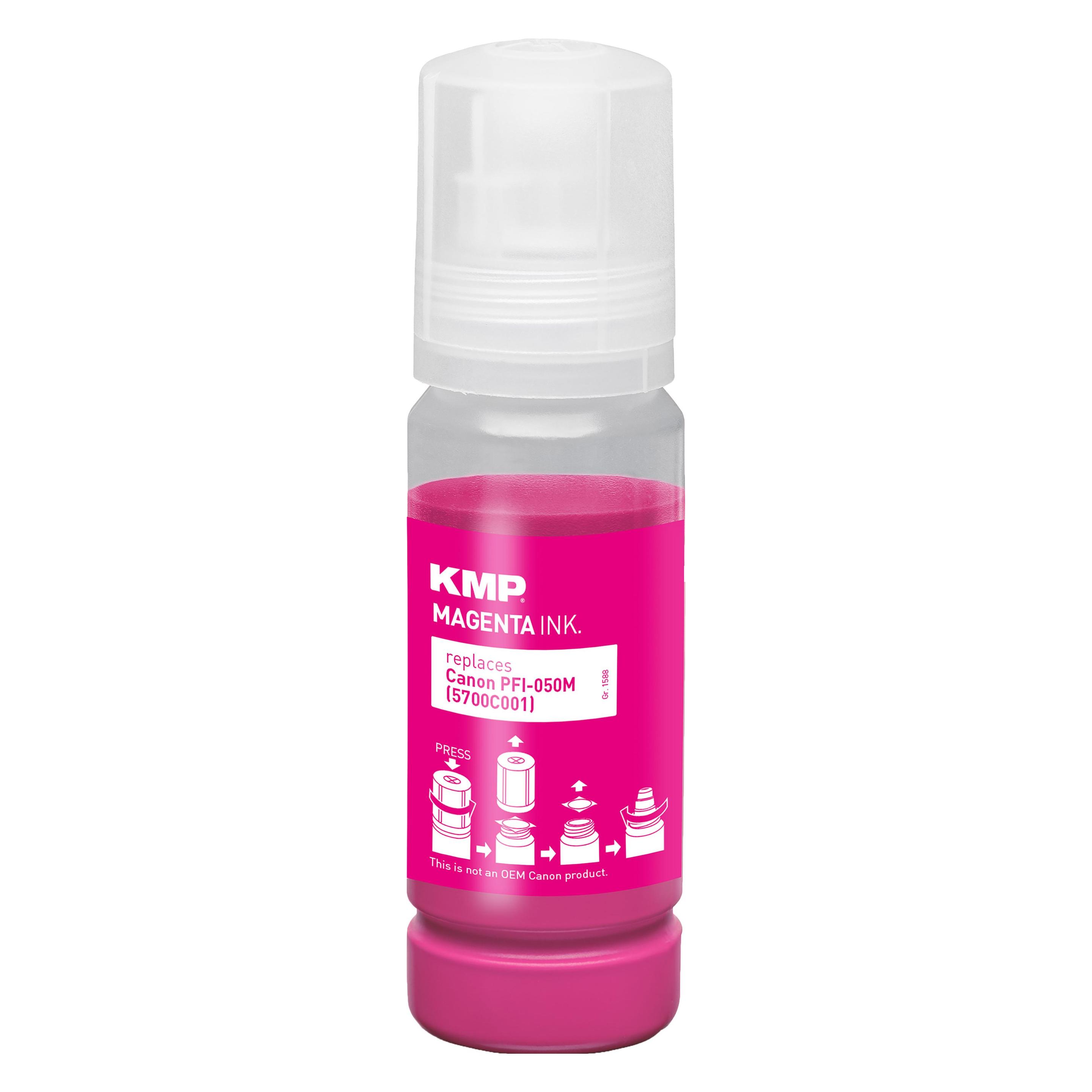 KMP Patrone Canon PFI050M (5700C001) magenta kompatibel (M) (1588,0006)