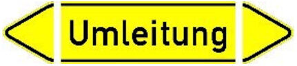 VKZ.36, 1400x350mm Umleitung + Wechselspitze RAL-Gütezeichen Folie RA2 ; ADCO (4251783606415)