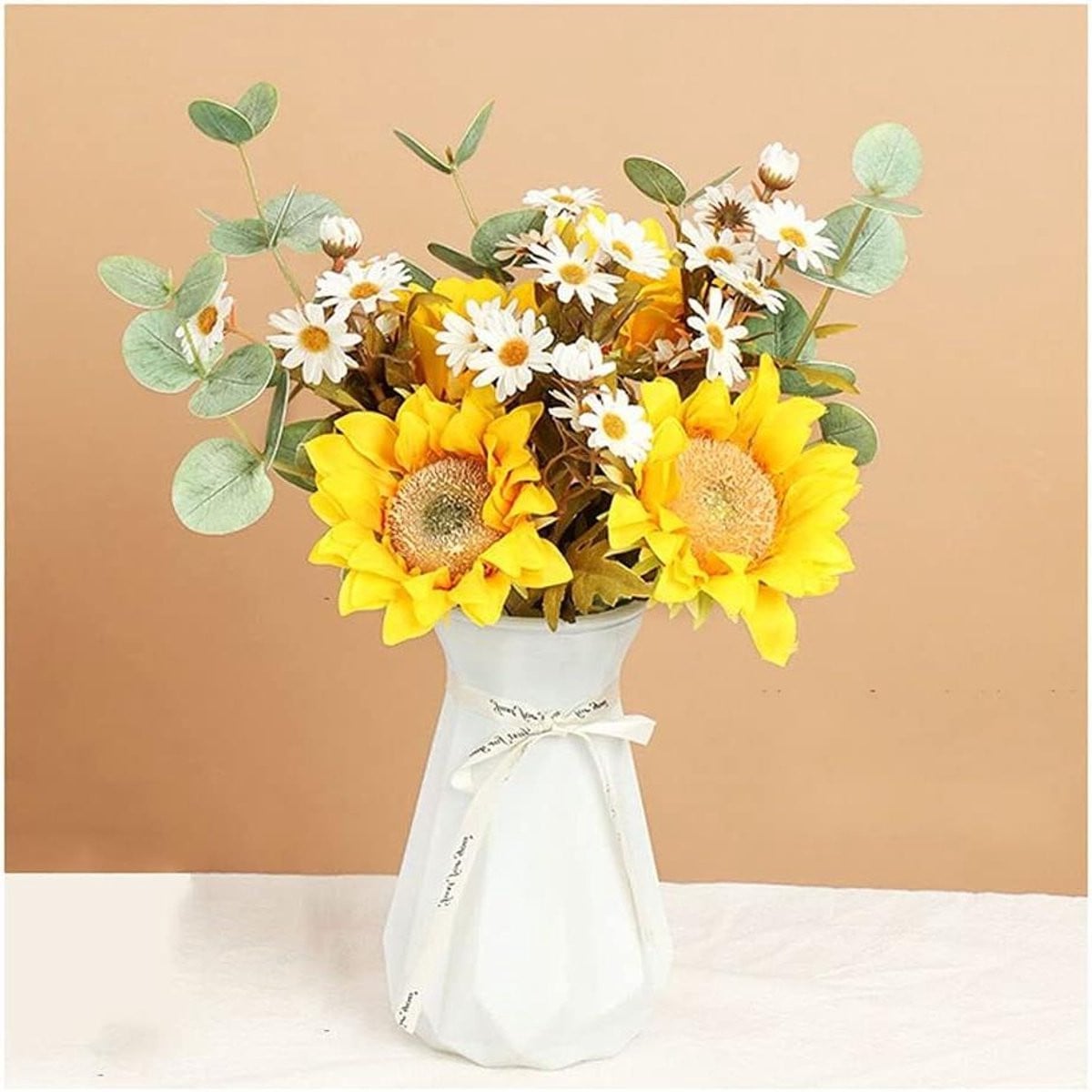 Kunstbloemen Zonnebloem Boeket Geel - 365 cm