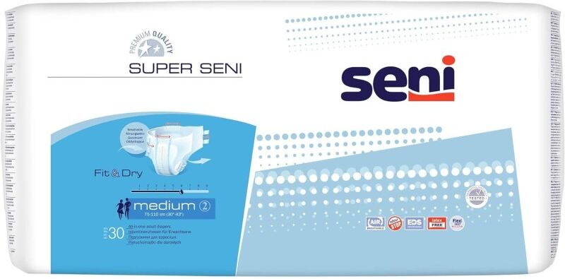 Seni Super Medium - 8 paquets de 30 protections
