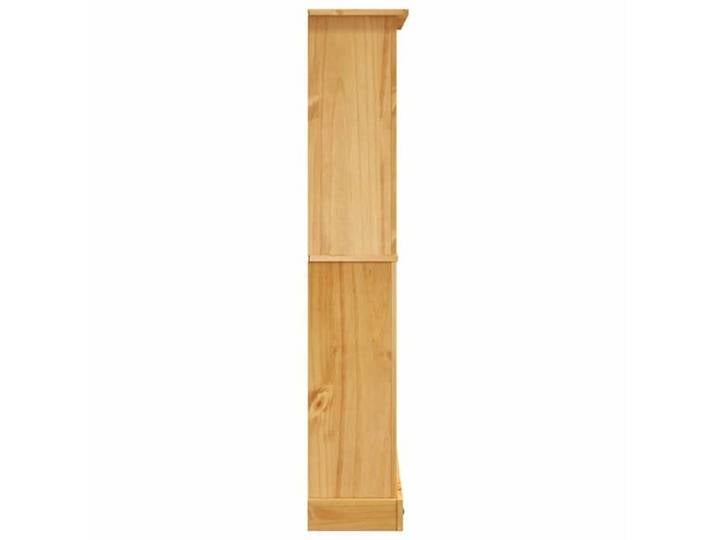 Bibliothèque en pin mexicain - WIENS - 4 niveaux - 80x29x150 cm - Bois de pin massif ciré - Marron