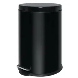 Bolero Edelstahl Pedaleimer Schwarz 20L