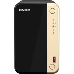 QNAP TS-264 NAS Tower Intel® Celeron® N5095 8 GB 0 TB QNAP QTS Schwarz, Gold