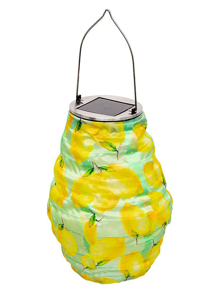 moses. LED-Solarleuchte ''Blatt & Blüte'' in Gelb - (H)19 x Ø 14 cm - onesize