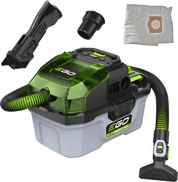 Ego WDV 0300E - Aspirasolidi e liquidi a batteria - Bidone 12L - 56V - SENZA BATTERIA E CARICABATTERIA