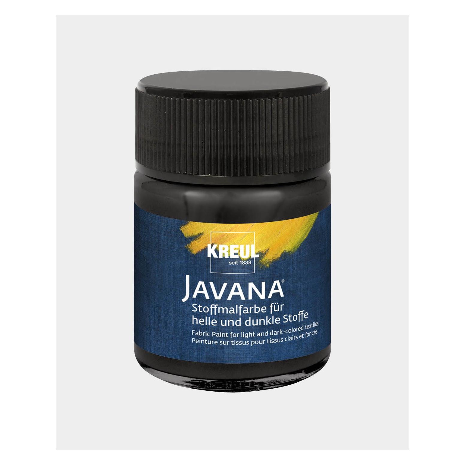Kreul Textilfarbe JAVANA "Opak", schwarz, 50 ml (50 ml) (91961)