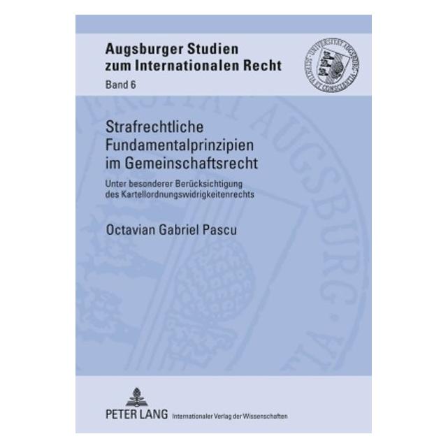 Peter Lang Pascu:Strafrechtliche Fundamentalprinzi (Deutsch, Hardcover, Octavian Gabriel Pascu) (67835205)