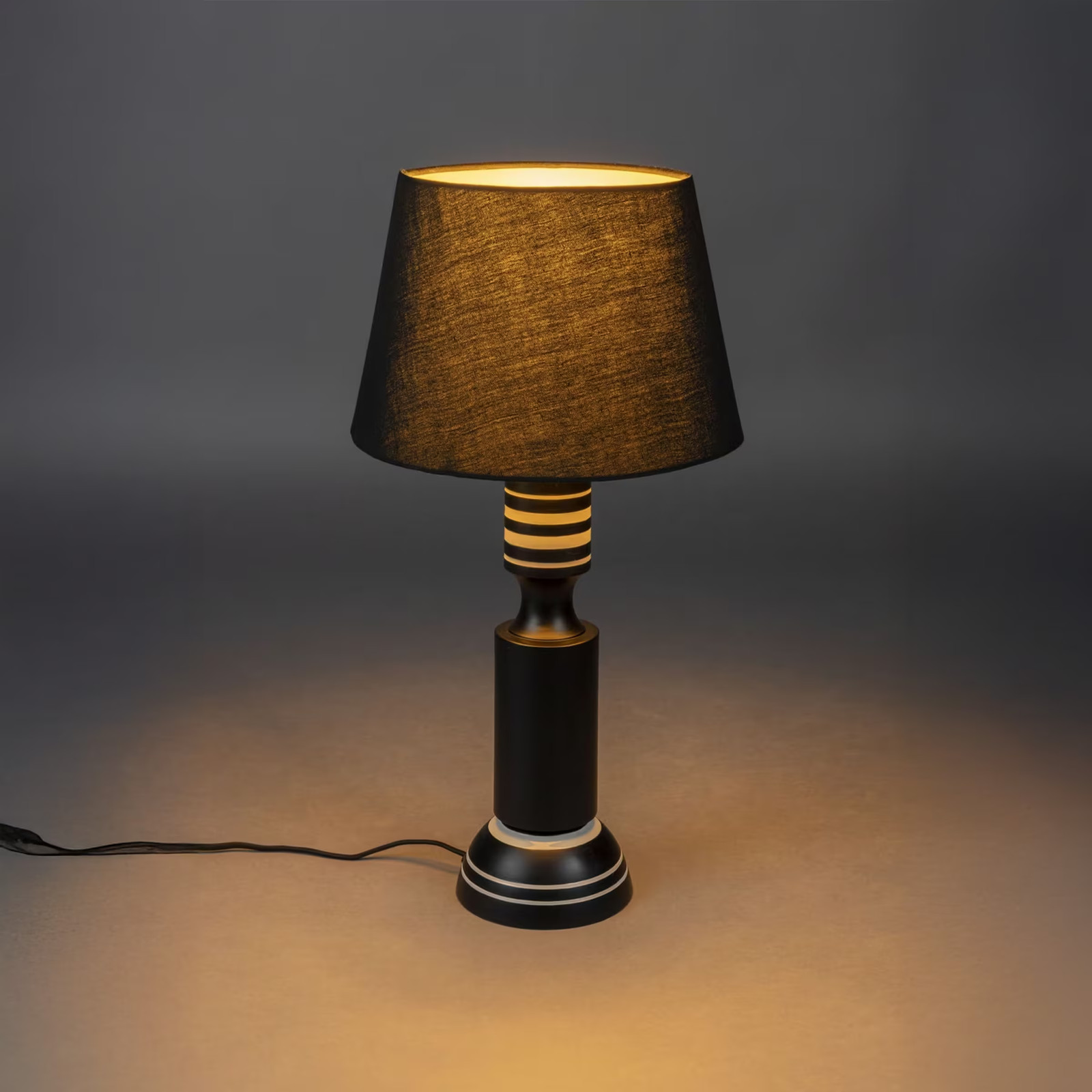 Dutchbone Tafellamp Virgil Zwart 60 cm
