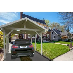 Palmako Carport Robert 11,7 m2 naturbelassen Holzcarport