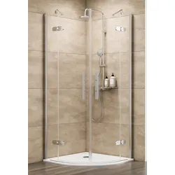 Schulte  Duschkabine  MasterClass  Runddusche  4-teilig  symmetrisch  Drehtüren  -  Radius  550  mm