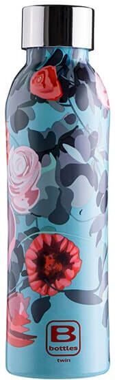Bugatti B Bottle Twin 500ml Thermal Water Bottle Flowers