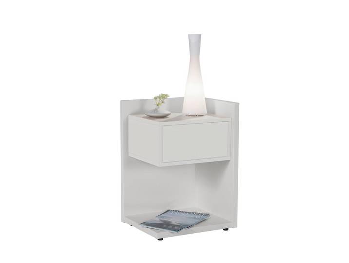 RUF Betten Nachtschrank, Weiß, Kunststoff, 1 Schublade(n) Schubladen, 44x62x38 cm, Blauer Engel, Goldenes M, Made in Germany, Dgm, Oeko-Tex® Standard 100, Typenauswahl, Schlafzimmer, Nachttische